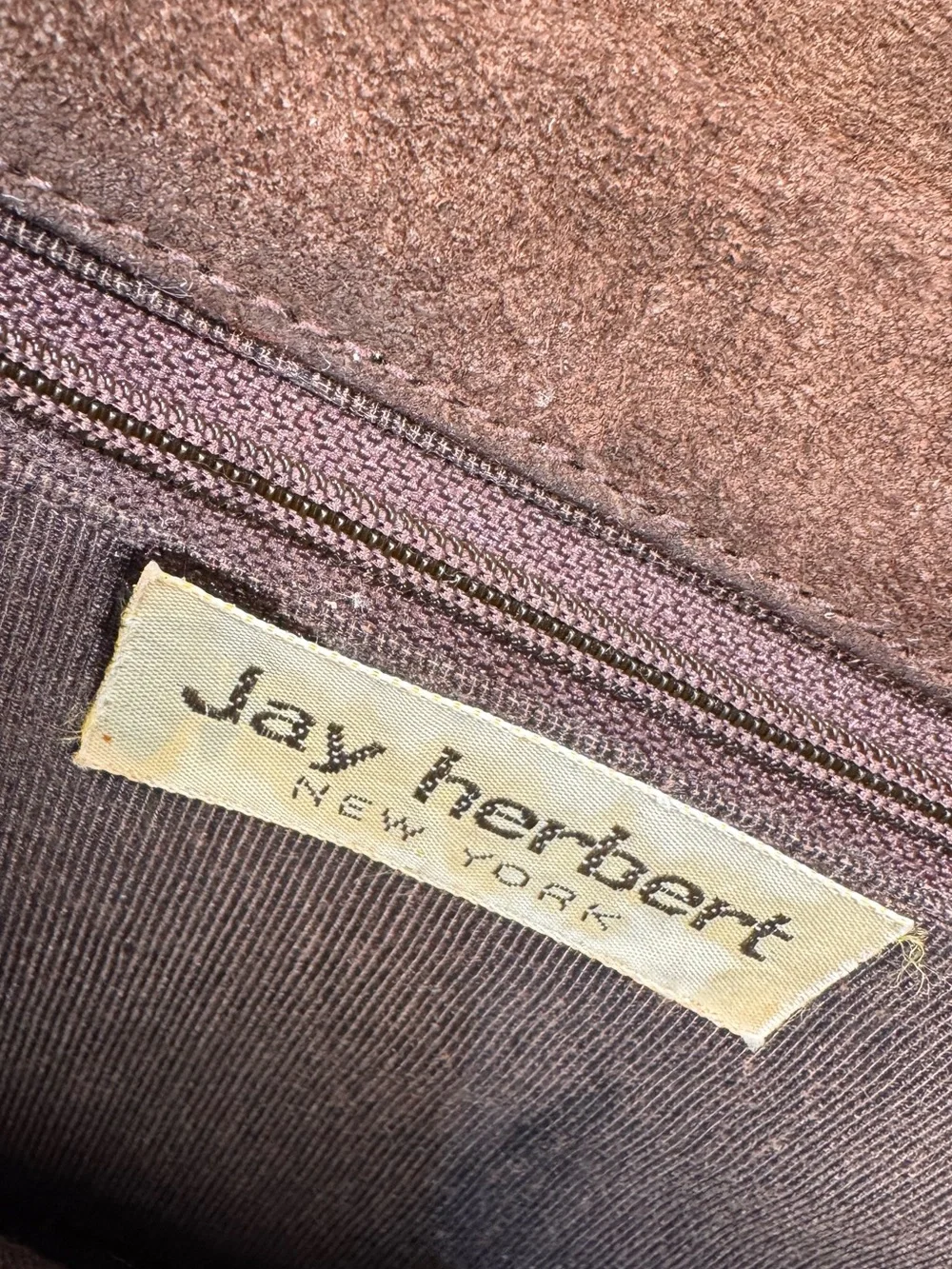 Vintage Jay Herbert New York Brown Leather Envelope Crossbody Shoulder Bag